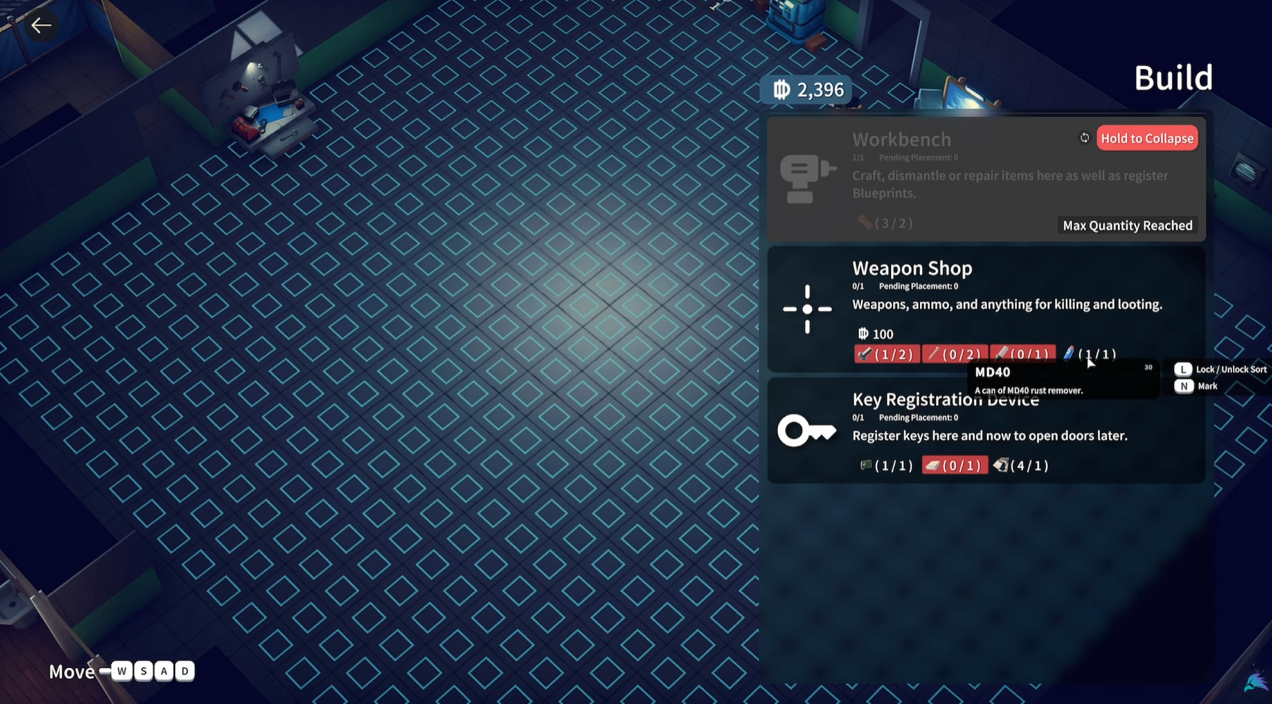 Perk Palace talent upgrade interface (highlighting the Backpack Expert Perk)