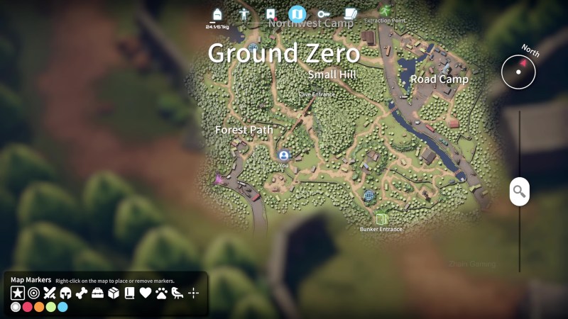 洞窟の入り口の橋