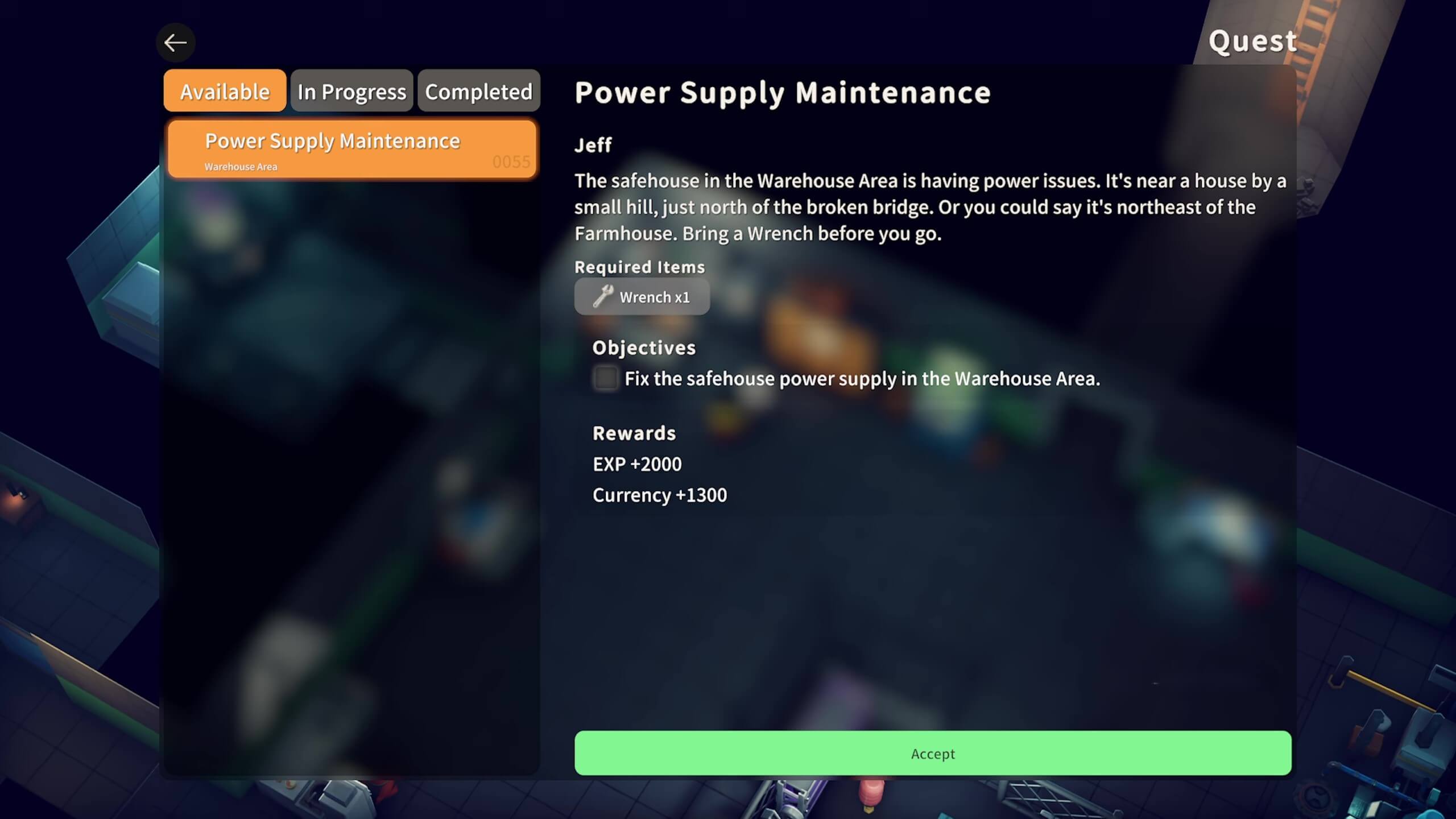 新しいクエスト