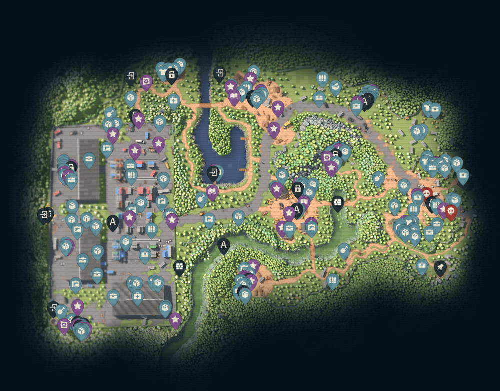 倉庫マップ：すべての場所、リソース、戦略